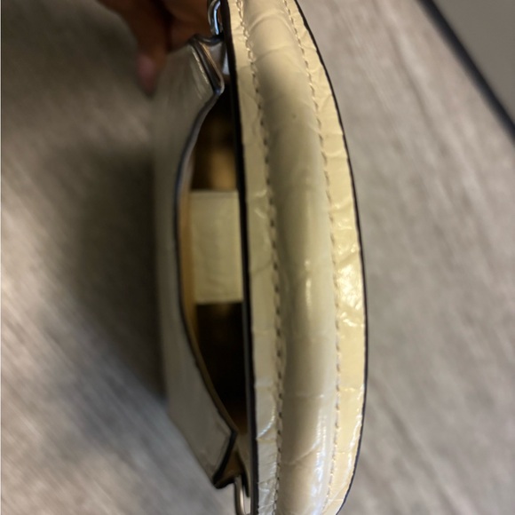 NWOT Staud Rey Croc Leather Bag in Cream - Picture 6 of 9